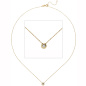 Preview: Collier Kette mit Anhänger 333 Gold Gelbgold 1 Zirkonia 45 cm