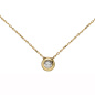 Preview: Collier Kette mit Anhänger 333 Gold Gelbgold 1 Zirkonia 45 cm