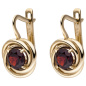 Preview: Ohrhänger 333 Gold Gelbgold 2 Granate rot Ohrringe Boutons
