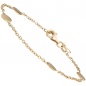 Preview: Armband mit Plättchen 375 Gold Gelbgold 19 cm