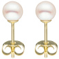 Preview: Ohrstecker 333 Gold Gelbgold 2 Süßwasser Perlen 5,5 mm