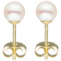 Preview: Ohrstecker 585 Gold Gelbgold 2 Süßwasser Perlen 5,5 mm