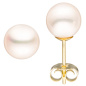 Preview: Ohrstecker 333 Gold Gelbgold 2 Süßwasser Perlen 7,5 mm