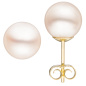 Preview: Ohrstecker 585 Gold Gelbgold 2 Süßwasser Perlen 8 mm