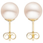 Preview: Ohrstecker 585 Gold Gelbgold 2 Süßwasser Perlen 8,5 mm