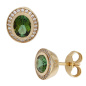 Preview: Ohrstecker 585 Gold Gelbgold 2 Turmaline 48 Diamanten Brillanten Ohrringe