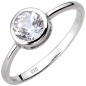 Preview: Damen Ring 925 Sterling Silber 1 Rosenquarz