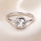Preview: Damen Ring 925 Sterling Silber 1 Rosenquarz