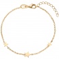 Preview: Armband Sterne 925 Sterling Silber gold vergoldet 19 cm