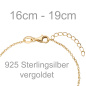 Preview: Armband Sterne 925 Sterling Silber gold vergoldet 19 cm