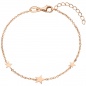 Preview: Armband Sterne 925 Sterling Silber rotgold vergoldet 19 cm