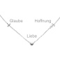 Preview: Collier Halskette Glaube Liebe Hoffnung 925 Sterling Silber 43 cm