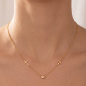 Preview: Collier Halskette Glaube Liebe Hoffnung 925 Sterling Silber gold vergoldet 43 cm