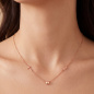 Preview: Collier Halskette Glaube Liebe Hoffnung 925 Silber rotgold vergoldet 43 cm
