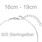 Preview: Armband Herz Stern 925 Sterling Silber 19 cm