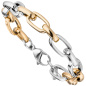 Preview: Armband Edelstahl bicolor beschichtet 22 cm