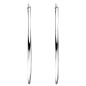 Preview: Creolen Edelstahl Ohrringe 60 mm