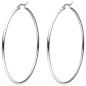 Preview: Creolen Edelstahl Ohrringe 60 mm