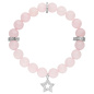 Preview: Armband Stern mit Rosenquarz rosa 925 Silber Zirkonia