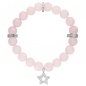 Preview: Armband Stern mit Rosenquarz rosa 925 Silber Zirkonia