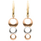 Preview: Ohrhänger 585 Gold tricolor matt Ohrringe dreifarbig
