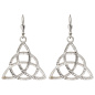 Preview: Ohrhänger Triquetra 925 Sterling Silber matt Ohrringe Boutons Silberohrringe