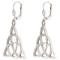 Preview: Ohrhänger Triquetra 925 Sterling Silber matt Ohrringe Boutons Silberohrringe