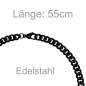Preview: Halskette Edelstahl schwarz beschichtet 55 cm