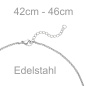 Preview: Collier Halskette Edelstahl 46 cm Kette