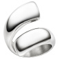 Preview: Damen Ring Edelstahl breit offen