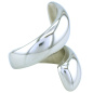 Preview: Damen Ring Edelstahl breit offen