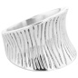 Preview: Damen Ring Edelstahl breit