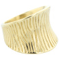Preview: Damen Ring Edelstahl gelbgoldfarben beschichtet breit