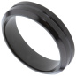 Preview: Herren Ring Edelstahl matt schwarz beschichtet