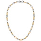 Preview: Collier Halskette Edelstahl bicolor beschichtet 47 cm