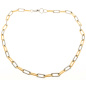 Preview: Collier Halskette Edelstahl bicolor beschichtet 47 cm