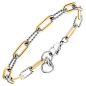 Preview: Armband Edelstahl goldfarben beschichtet 21,5 cm