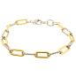 Preview: Armband Edelstahl goldfarben beschichtet 21,5 cm