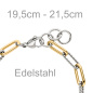 Preview: Armband Edelstahl goldfarben beschichtet 21,5 cm