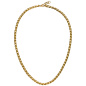 Preview: Collier Halskette Edelstahl goldfarben beschichtet 47 cm