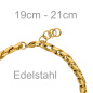 Preview: Armband Edelstahl goldfarben beschichtet 21 cm