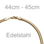 Preview: Collier Halskette Edelstahl goldfarben beschichtet 45 cm
