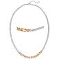Preview: Collier Halskette 925 Sterling Silber bicolor vergoldet 47 cm
