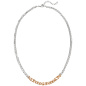 Preview: Collier Halskette 925 Sterling Silber bicolor vergoldet 47 cm