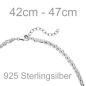 Preview: Collier Halskette 925 Sterling Silber bicolor vergoldet 47 cm