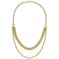 Preview: Collier Halskette 2-reihig 925 Sterling Silber vergoldet 45 cm