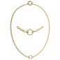Preview: Collier Halskette 925 Sterling Silber vergoldet 43 cm