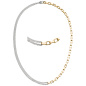 Preview: Collier Halskette 925 Sterling Silber bicolor vergoldet 41 cm