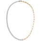Preview: Collier Halskette 925 Sterling Silber bicolor vergoldet 41 cm