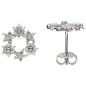 Preview: Ohrstecker Blume 925 Sterling Silber 42 Zirkonia Ohrringe